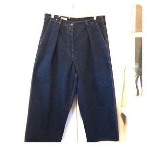 Wide legged denim culottes
